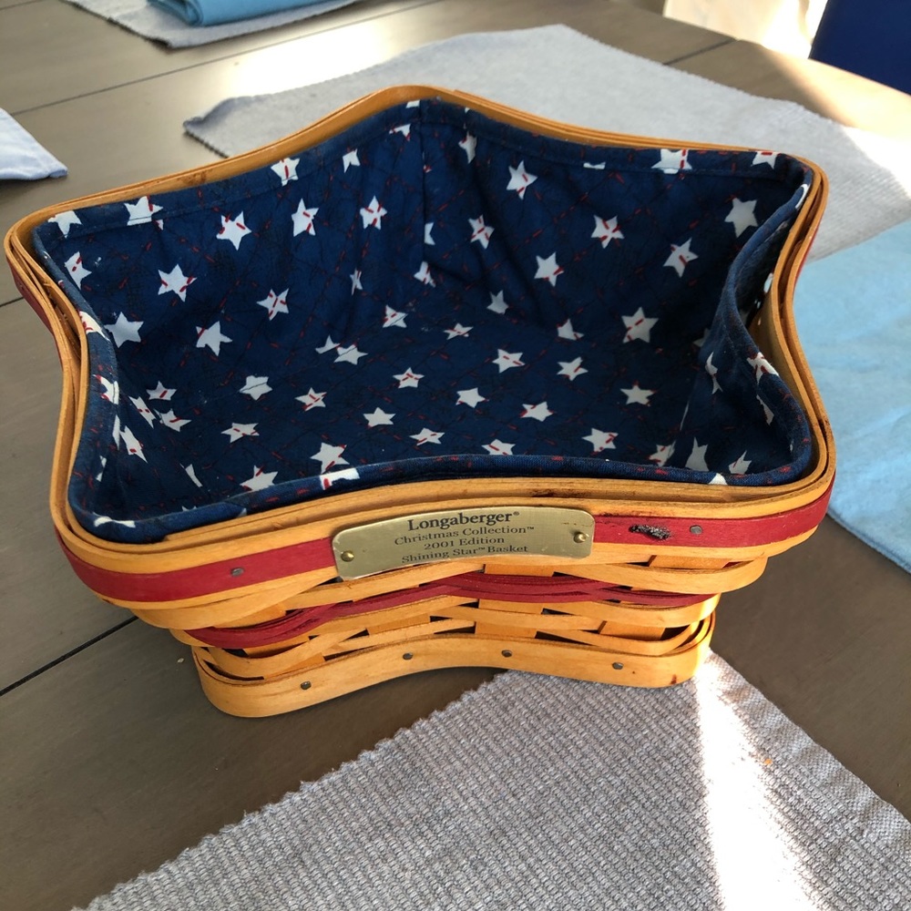 Christmas Collection Red Shining Star Basket 2001